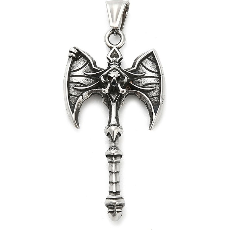 Pendentif de Chauve-souris avec Crâne pour Halloween en Acier Inoxydable — Breloques et pendentifs