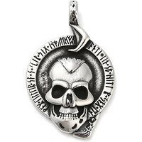 Halloween 316 Surgical Stainless Steel Skull Pendant, Antique Silver