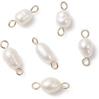 Charms de connecteur en perles de culture d'eau douce naturelles — Accessoires pour bijoux