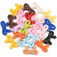 Perles Acryliques Opaques en Forme de Nœud avec Étoile, Couleurs Mixtes