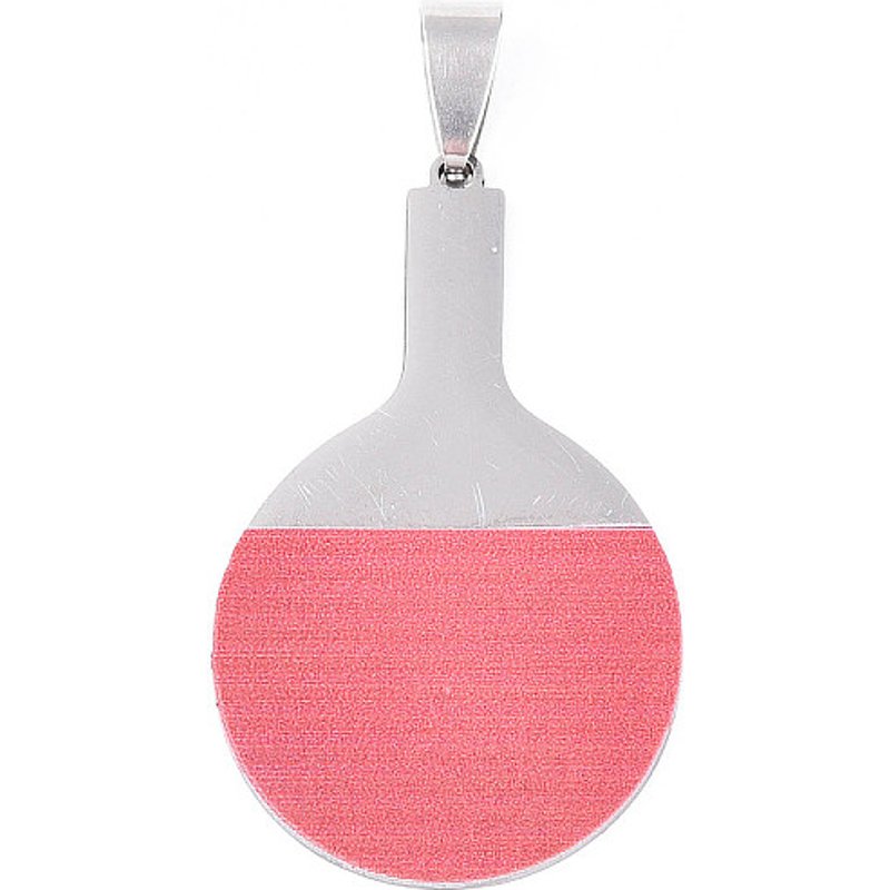 Pendentif Racket de Ping Pong en Acier Inoxydable 201 — Breloques et pendentifs