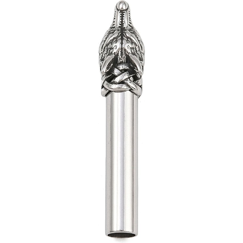 Pendentif sifflet en acier inoxydable 316 avec loup — Breloques et pendentifs