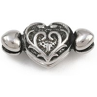 Fermoirs Magnétiques en Acier Inoxydable 316, Cœur, Argent Vieilli — Accessoires pour bijoux