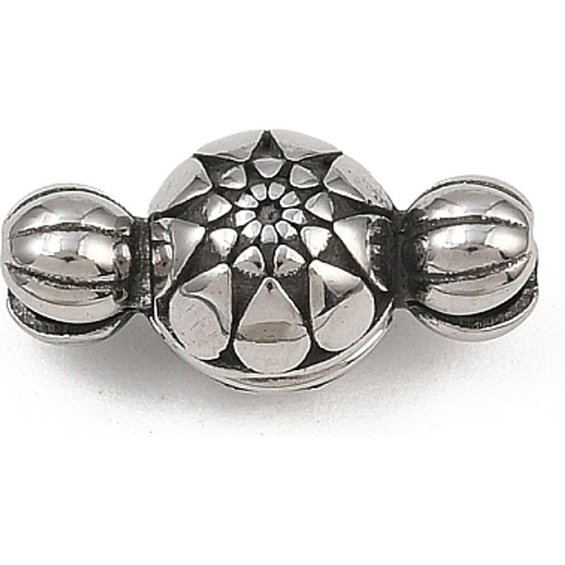 Attaches magnétiques ronds en acier inoxydable 316, argent antique — Accessoires pour bijoux