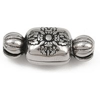Attaches magnétiques en acier inoxydable 316, rectangle, argent antique
