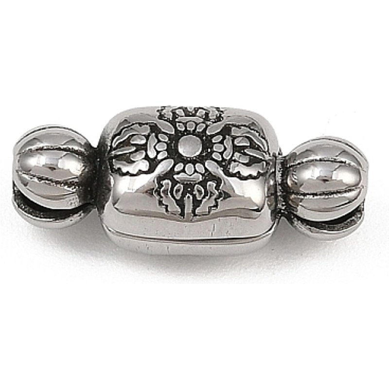 316 Surgical Stainless Steel Magnetic Clasps, Rectangle, Antique Silver — Jewelry Findings
