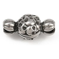 Attaches magnétiques ronds en acier inoxydable 316, argent antique — Accessoires pour bijoux