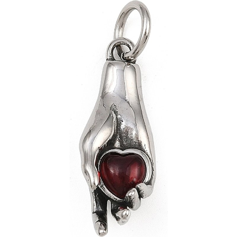 Pendentif en Acier Inoxydable 316 avec Cœur en Cubic Zirconia — Breloques et pendentifs