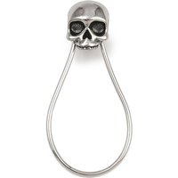 Attaches de porte-clés en acier inoxydable 316, crâne, argent antique — Accessoires pour bijoux