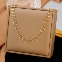 Collier en Acier Inoxydable 304 avec Frange pour Femmes — Collier pendentif