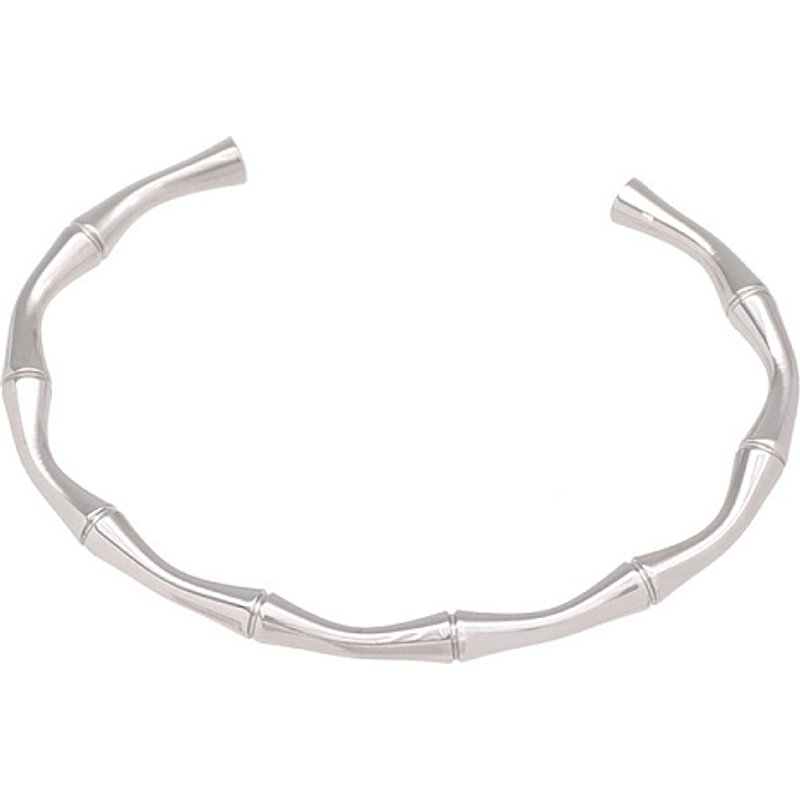 304 Stainless Steel Bamboo Joint Cuff Bangle for Women — Bracelet Women