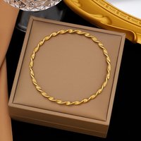 Bracelets torsadés en acier inoxydable 304 doré pour femmes