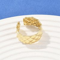 304 Stainless Steel Cuff Rings with 18K Gold Plating, 9mm