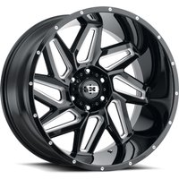 Roues Vision Off Road 361 Spyder Noir Brillant Milled - 20x12 - 6x135 — Roues et jantes