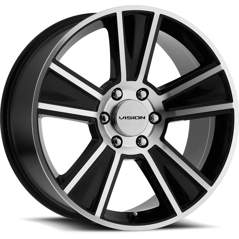 American Muscle V223 Stunner Gloss Black Machined Face Rims 20x11 — Wheels & Rims