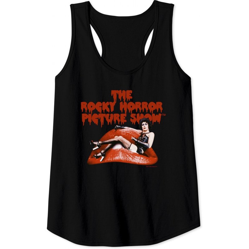 Rocky Horror Lips Tank Top Dr. Frank-n-furter Logo for Men — Mens T Shirts