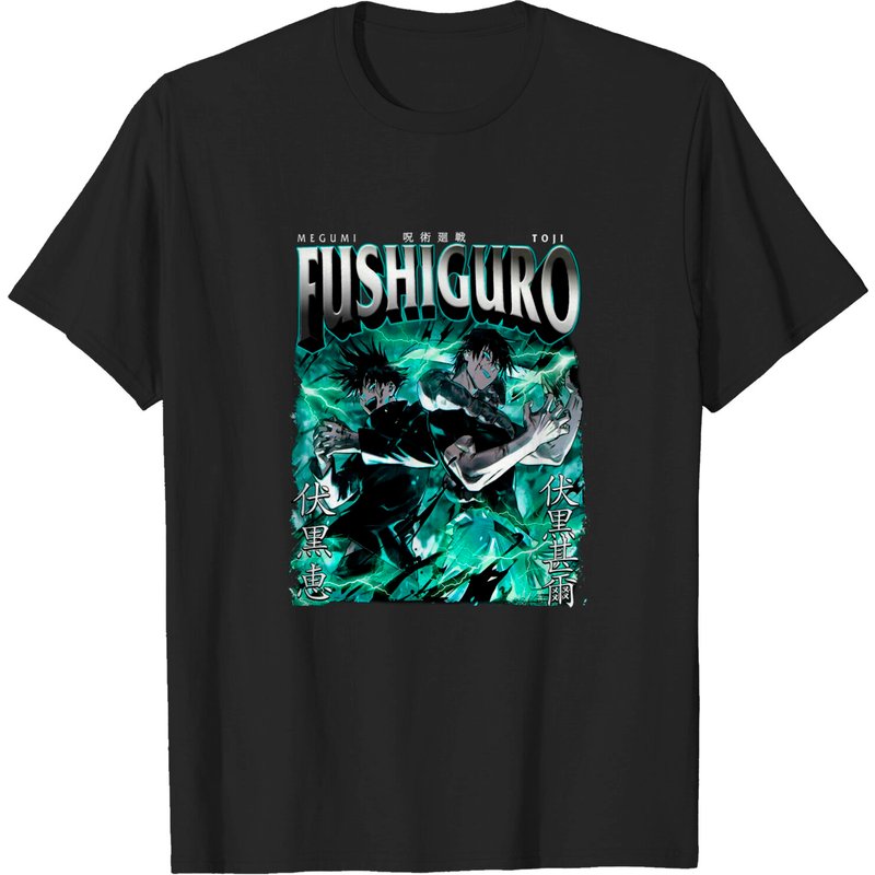 T-Shirt Noir pour Hommes Jujutsu Kaisen — T-shirts pour hommes