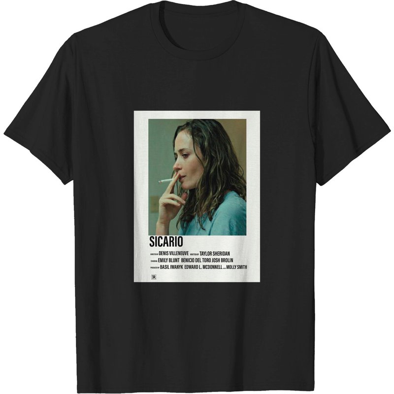 T-shirt classique avec affiche du film Sicario pour hommes — T-shirts pour hommes