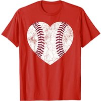 T-shirt Distressed Heart Baseball pour la fête des mères — T-shirts pour hommes
