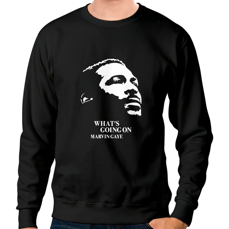 Sweatshirt Unisexe Marvin Gaye en Mélange Épais — Sweats à capuche pour hommes