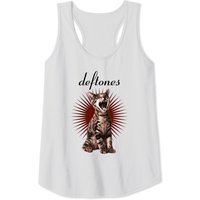 Deftones Adre-Naline Cat Design Men's Cotton Zip Tank Top