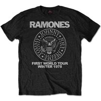 Ramones Unisex Tee: First World Tour 1978 for Men — Mens T Shirts