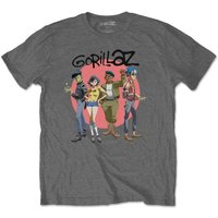 T-shirt unisexe Gorillaz : Group Circle Rise pour hommes — T-shirts pour hommes