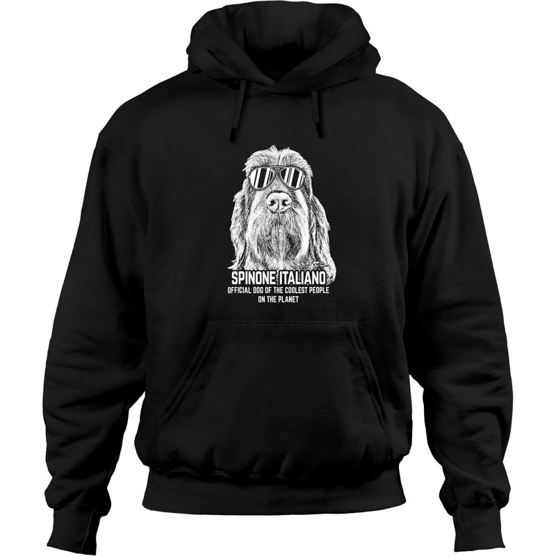 Hoodie Unisexe Noir Chien Italien Spinone