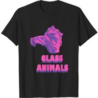 T-shirt pour hommes Glass Animals avec tête et logo violets — T-shirts pour hommes