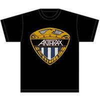 T-shirt unisexe Anthrax : Eagle Shield pour hommes en noir — T-shirts pour hommes