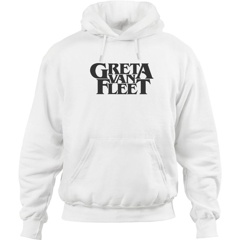 Greta Van Fleet Unisex Pullover Hoodie with Logo — Mens Hoodies