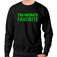 Sweatshirt "Mom's Favorite" en Lettres Vertes pour Unisexe — Sweats à capuche pour hommes