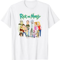 Rick and Morty Family with Friends T-Shirt for Men