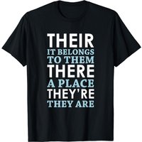 T-shirt de grammaire anglaise Their There They're pour hommes — T-shirts pour hommes