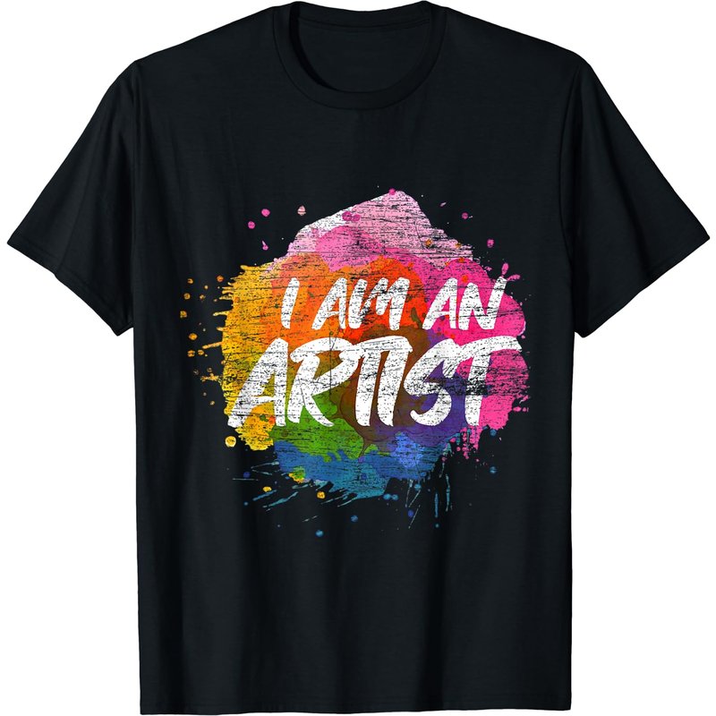T-shirt I Am An Artist pour hommes en noir — T-shirts pour hommes