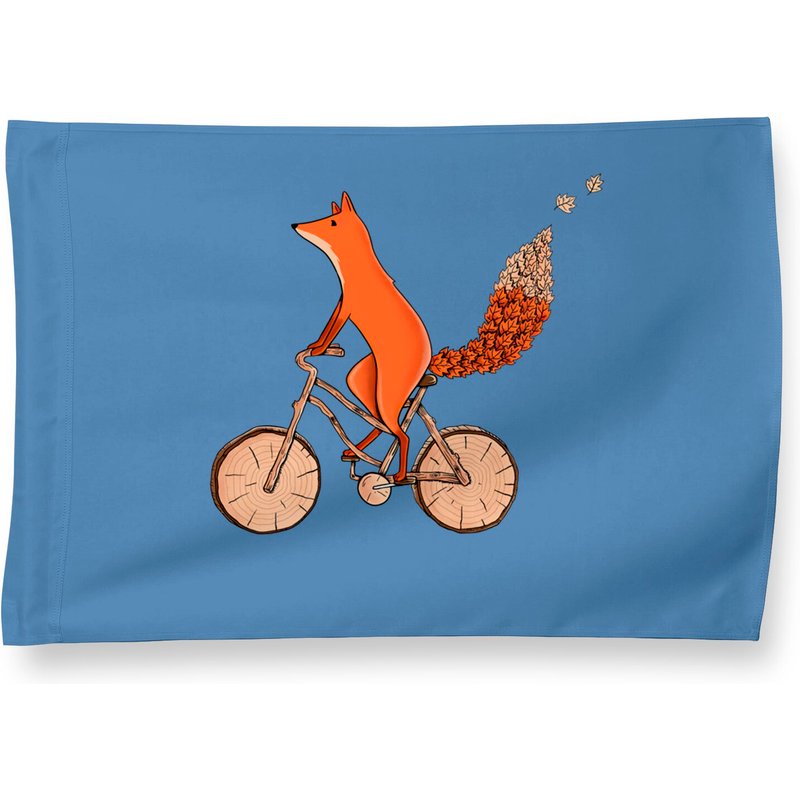 Fox Bicycle House Flags - Double-Sided Print — Decorative Flags