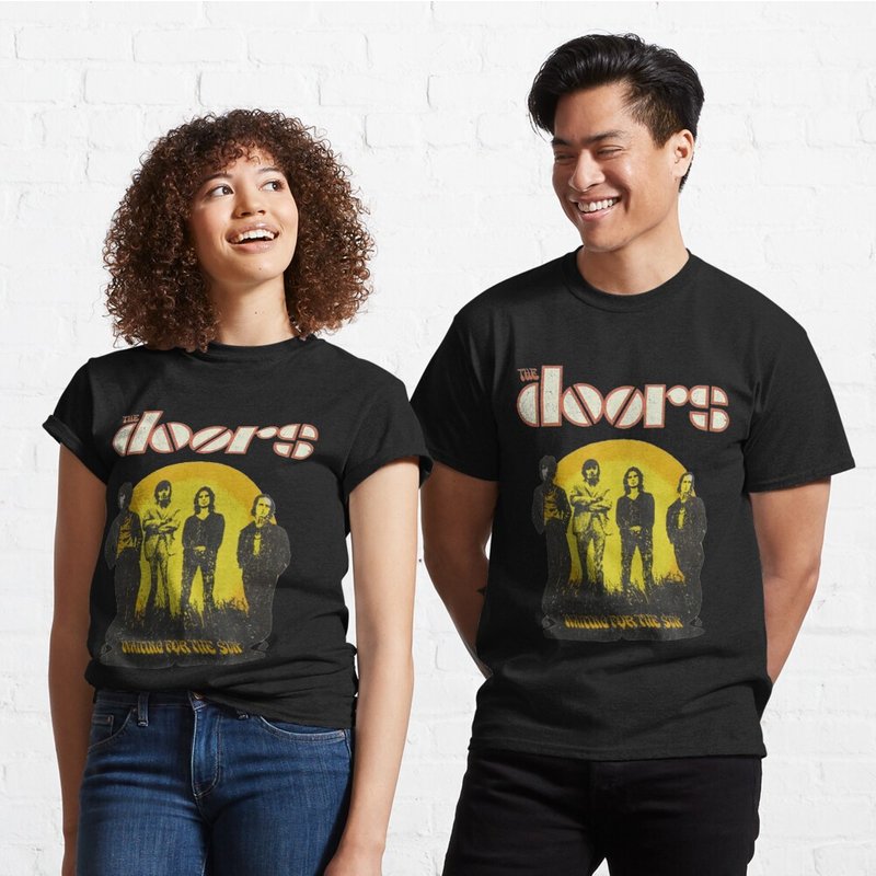 T-shirt vintage The Doors pour hommes en noir — T-shirts pour hommes