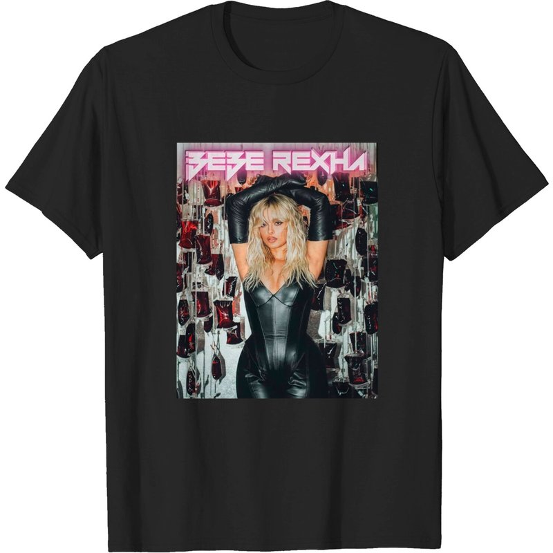 T-shirt noir pour hommes Bebe Rexha — T-shirts pour hommes