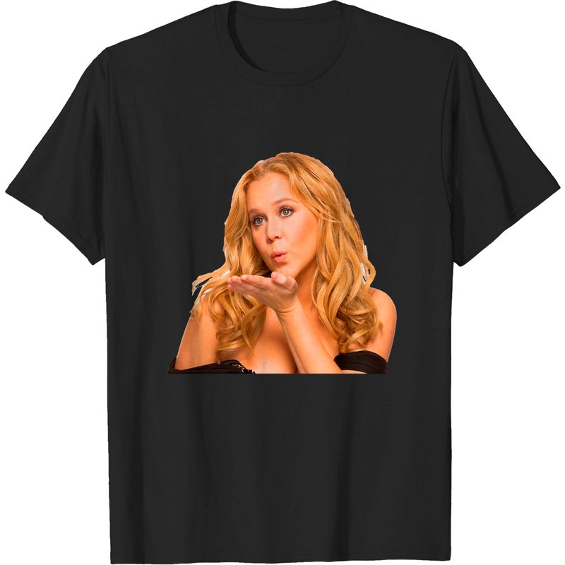 T-shirt classique Amy Schumer Face pour hommes en noir