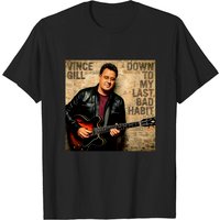 T-shirt classique Vince Gill pour hommes en noir
