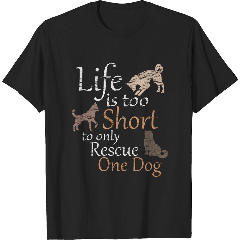 La vie est trop courte pour ne sauver qu'un seul chien - T-shirt — T-shirts pour hommes