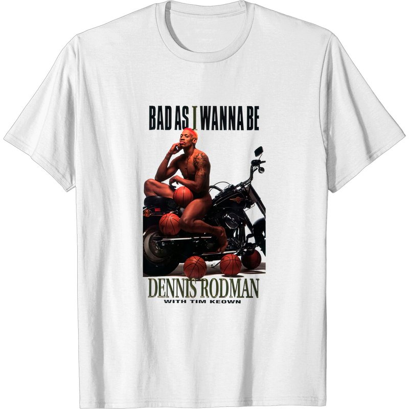 T-shirt de basketball Dennis Rodman Bad As I Wanna Bee pour hommes — T-shirts pour hommes