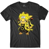T-shirt Pokemon Pikaruto pour hommes - Noir — T-shirts pour hommes