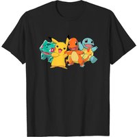 T-shirt graphique Pokémon pour hommes en noir
