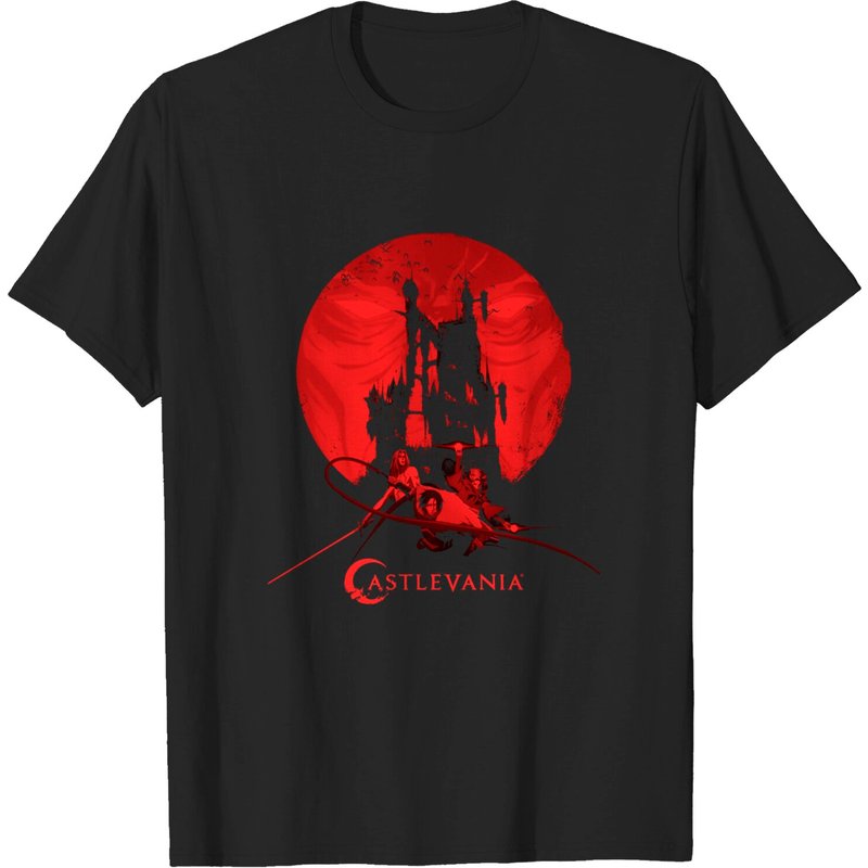 T-shirt Castlevania Blood Moon Silhouette pour hommes — T-shirts pour hommes