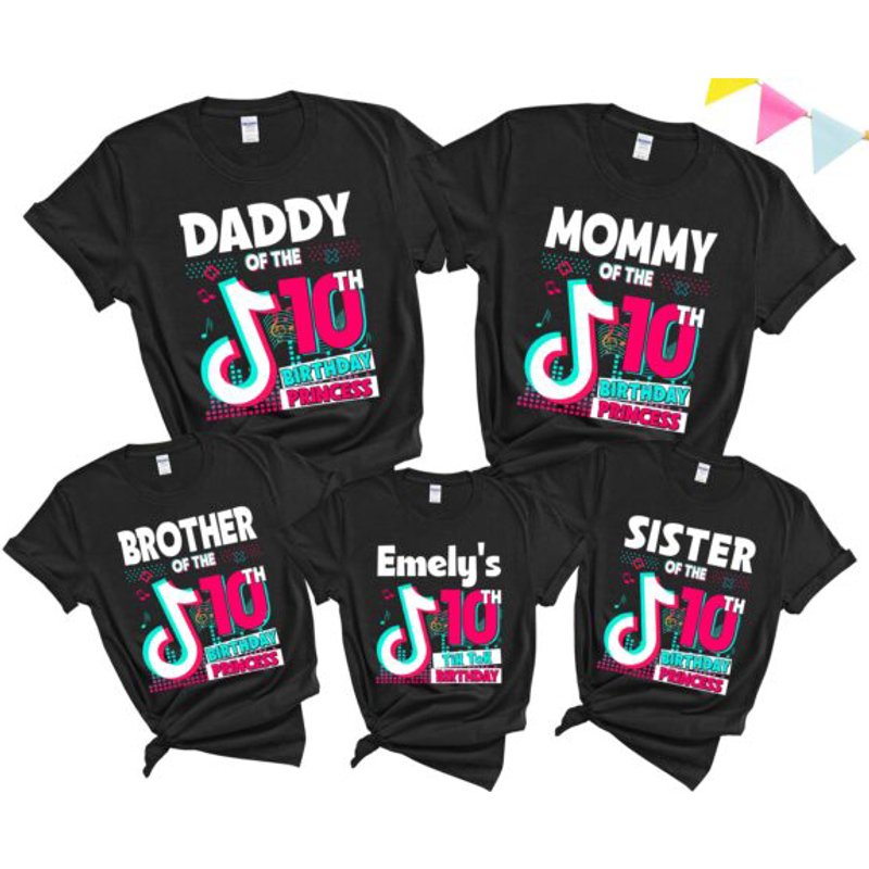 T-shirt d'anniversaire Tiktok pour hommes - Cadeau de famille assorti Tik Tok — T-shirts pour hommes
