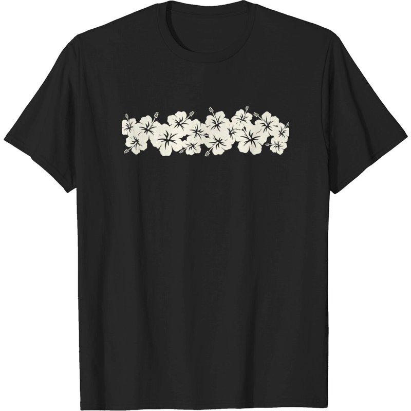 T-shirt Vintage Floral Style Surfer | Rangée d'Hibiscus Années 1970 — T-shirts pour hommes