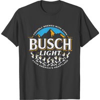 T-shirts pour hommes avec logo de Busch Light Beer et cercle de maïs