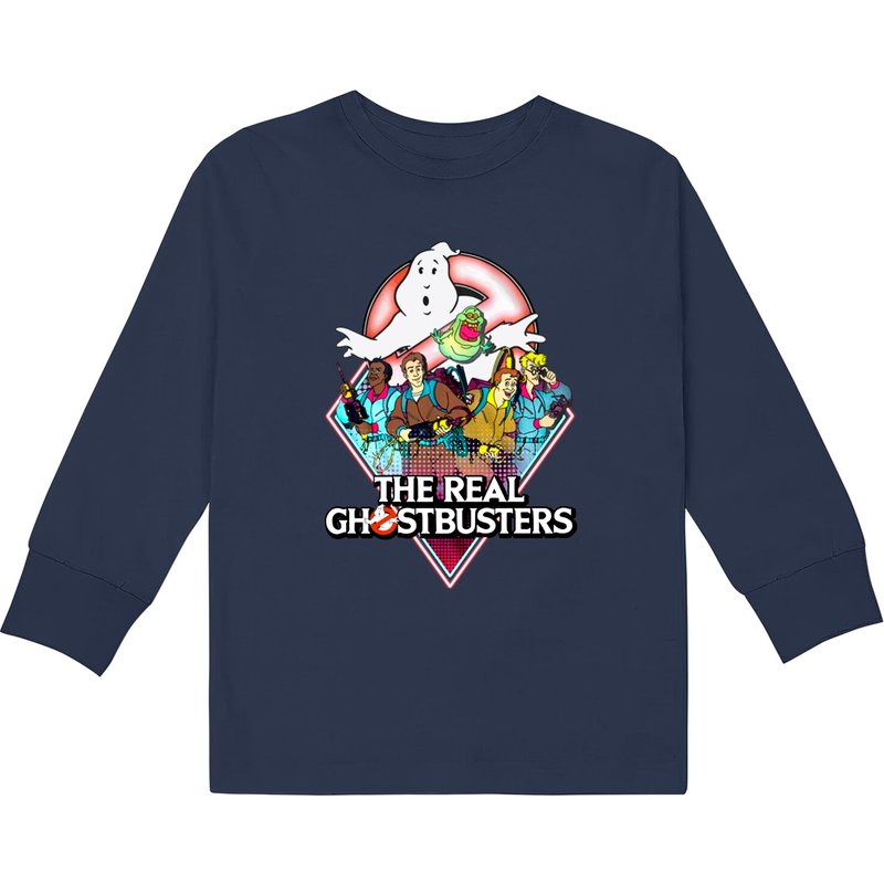 T-shirt à manches longues noir Real Ghostbusters pour enfants — T-shirts pour hommes