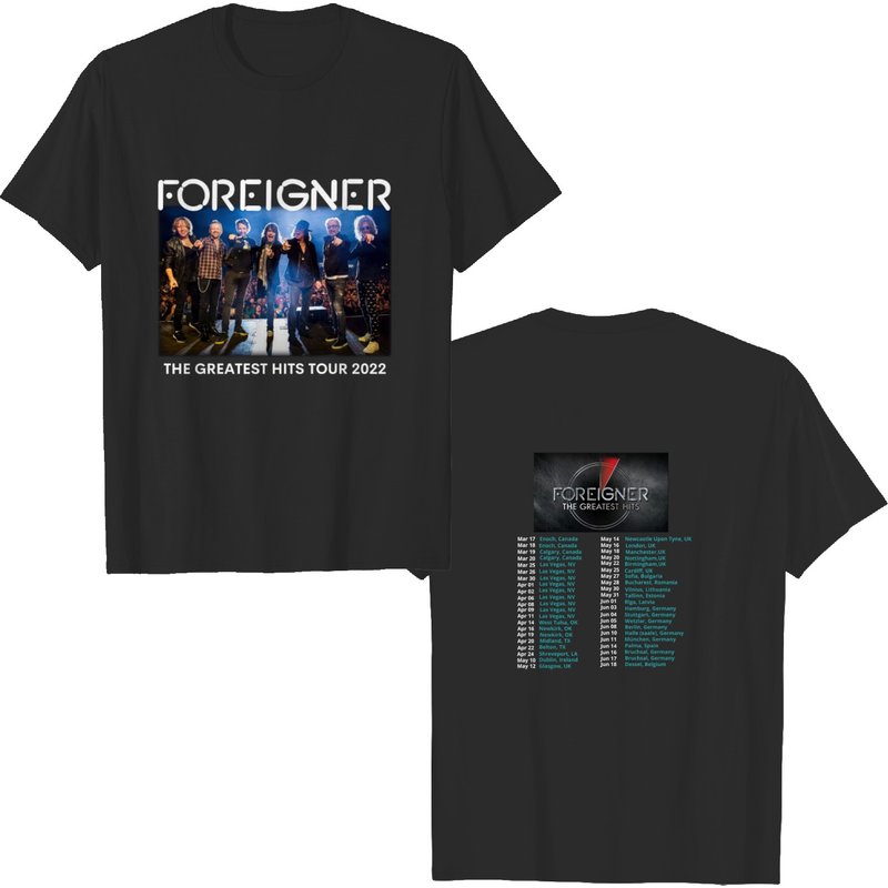 T-shirt pour hommes Foreigner The Greatest Hits Tour 2022 — T-shirts pour hommes